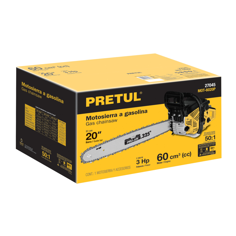 Caja de empaque de repuesto para MOT-6020P, PRETUL CJ-MOT-6020P