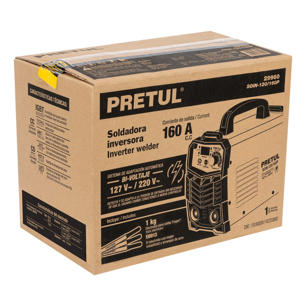 Caja de empaque de repuesto para SOIN-120/160P, PRETUL CJ-SOIN-120/160P