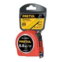 Flexómetro rojo 6 m cinta 25 mm, en tarjeta, PRETUL PRO-55MEB-R