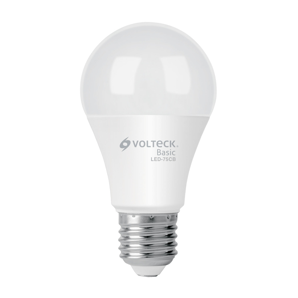 Foco LED 10W (75W) A19, 3000K blanca cálida, 950 lm, BASIC LED-75CB