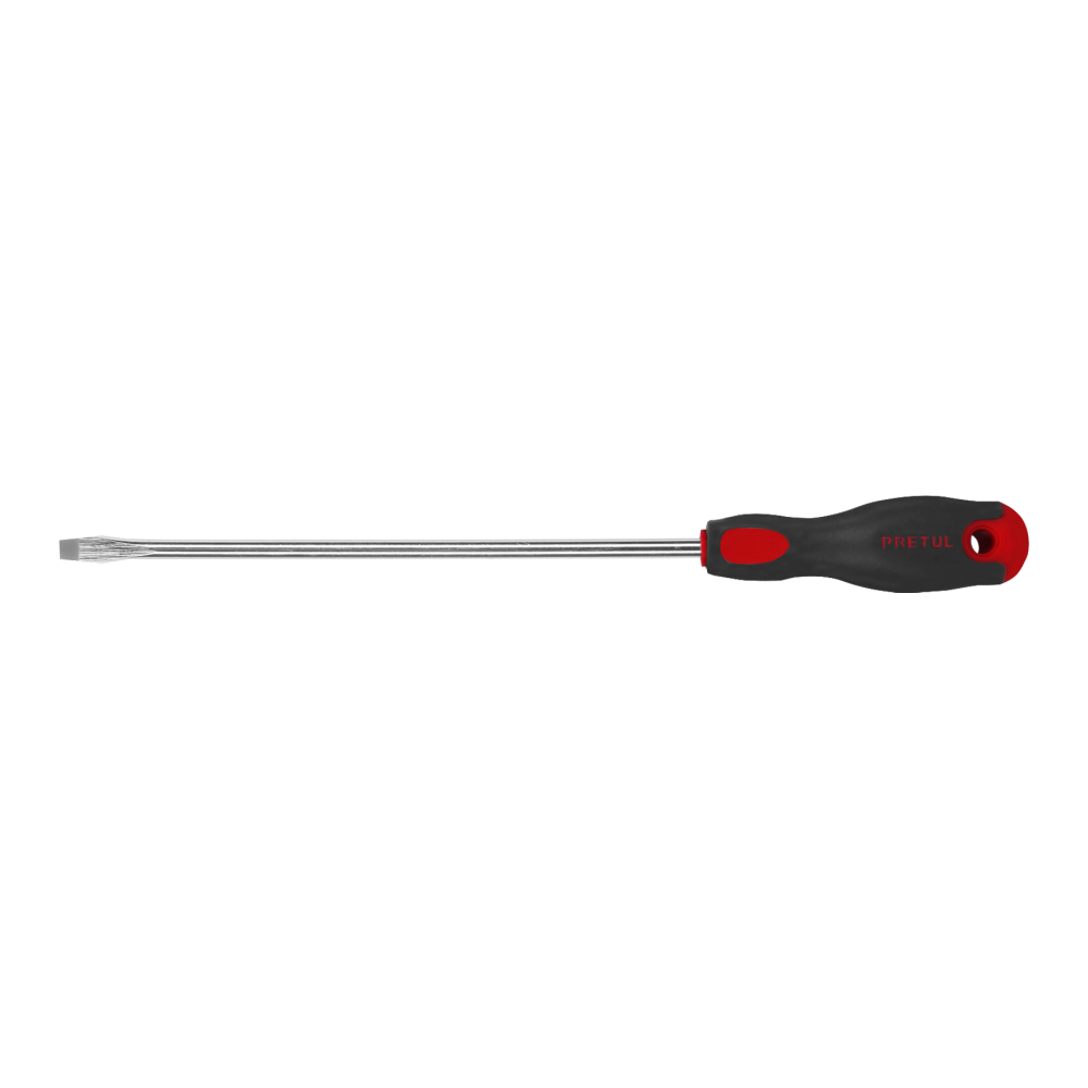 Desarmador plano 5/16' x 10' mango Comfort Grip, PRETUL DR-5/16X10BP