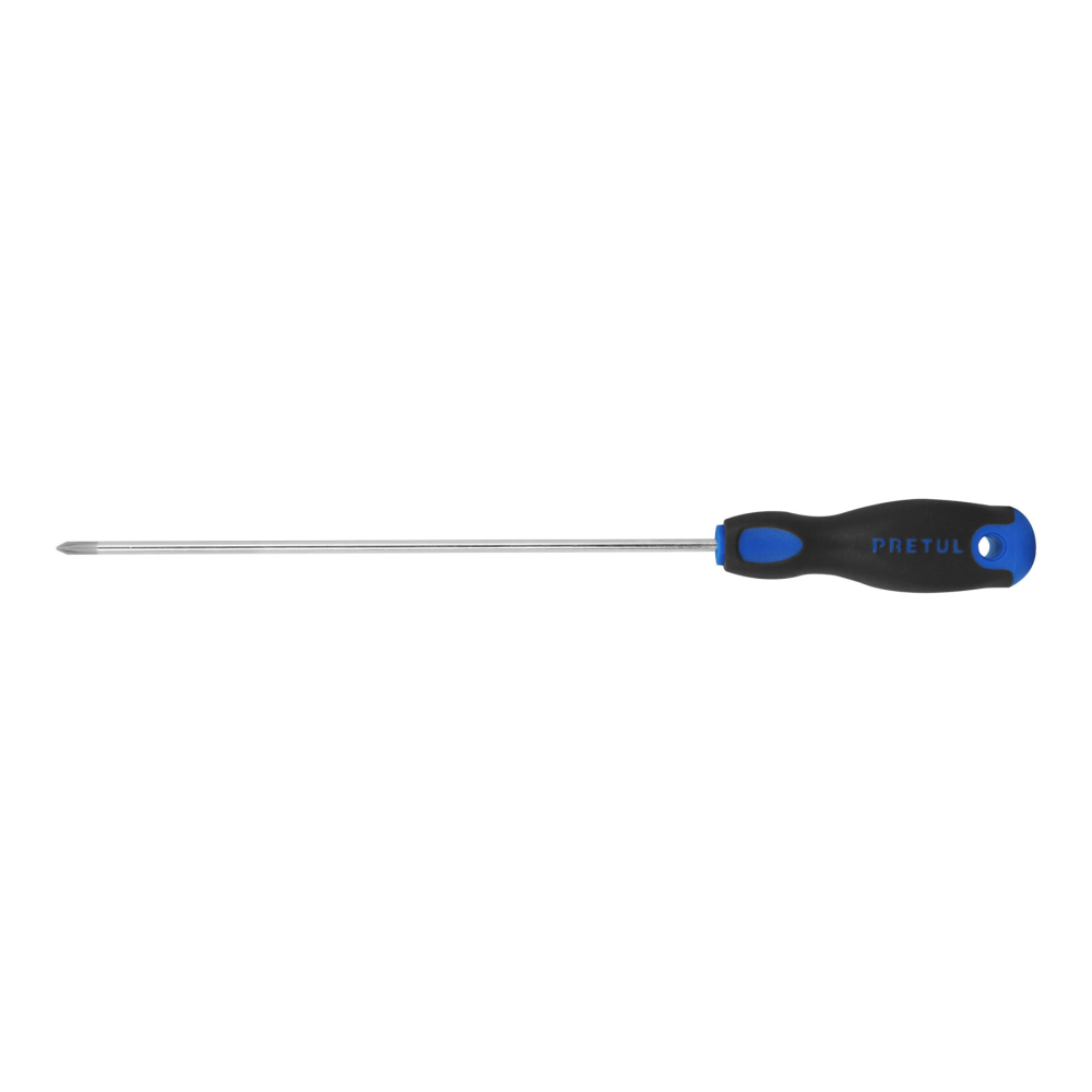 Desarmador de cruz 1/8' x 4' mango Comfort Grip, PRETUL DP-1/8X4BP