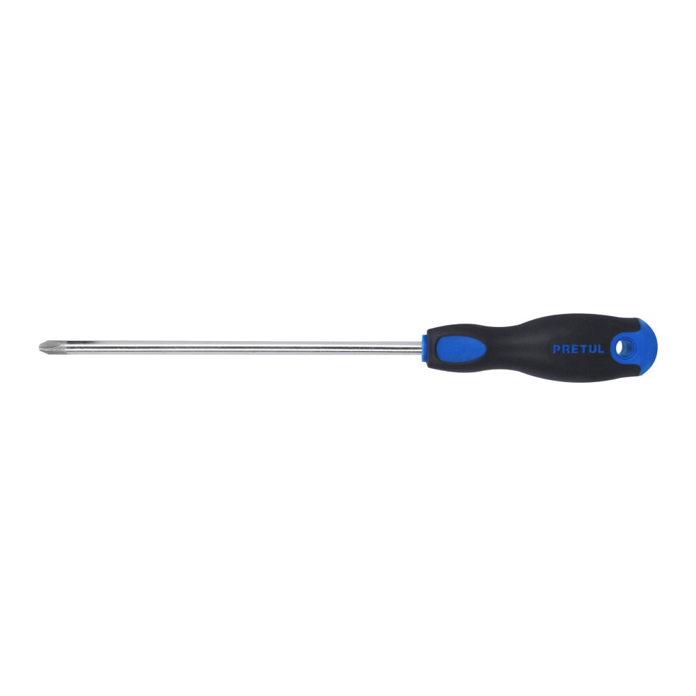 Desarmador de cruz 5/16' x 8' mango Comfort Grip, Pretul DP-5/16X8BP