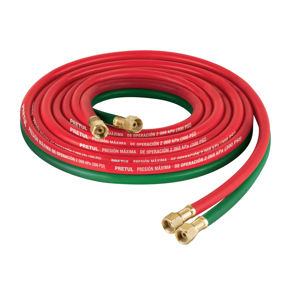 Manguera cuata reforzada de 4.5 m para oxiacetileno, PRETUL M-CORSOL-P