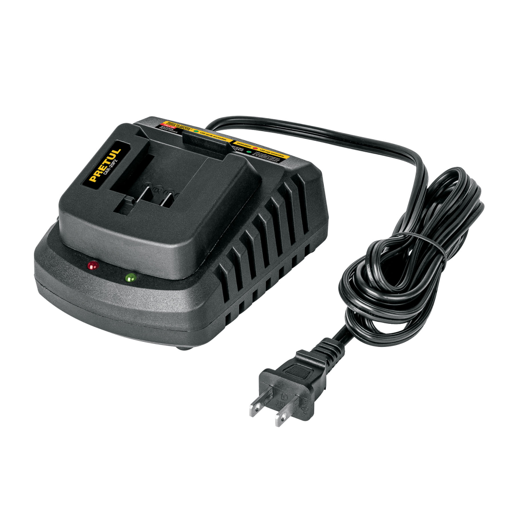 Cargador de baterías de ion litio 20V, PRETUL CAR-20P2