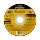 Disco Tipo 27 de 4-1/2' x 6.2 mm desbaste de metal, PRETUL ABT-560