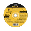 Disco Tipo 27 de 9' x 6.2 mm desbaste de metal, PRETUL ABT-562