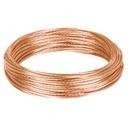 Metro de cable desnudo de cobre calibre 10 AWG, rollo 25 m CADES-10