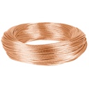 Metro de cable desnudo de cobre calibre 12 AWG, rollo 100 m CADES-12-100