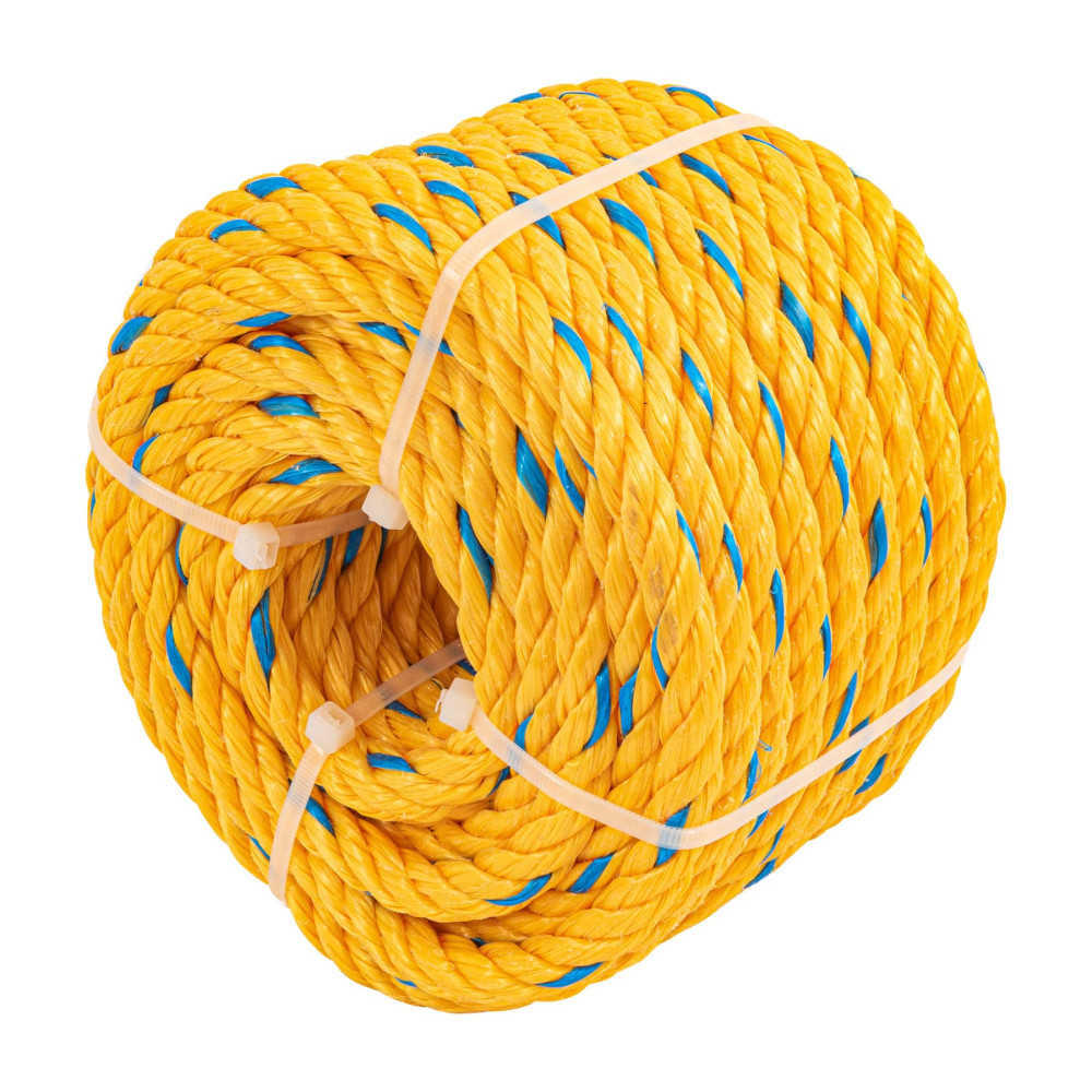 Metro de cuerda amarilla de polipropileno 11 mm, rollo 18m CUE-111M