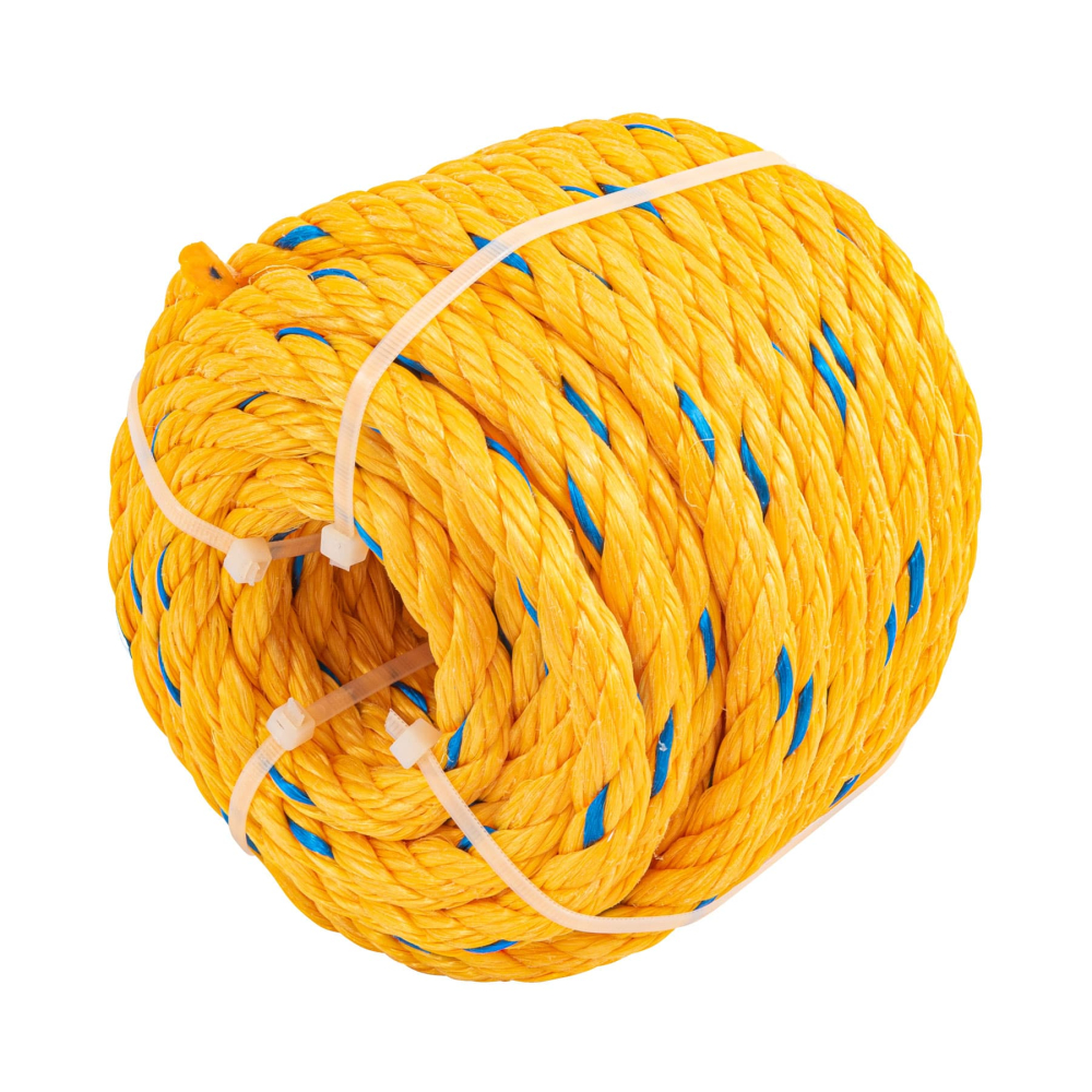 Metro de cuerda amarilla de polipropileno 13 mm, rollo 13m CUE-131M