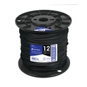 Metro de cable THHW-LS 12 AWG negro en carrete de 500 m CAB-12N-500