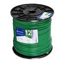 Metro de cable THHW-LS 12 AWG verde en carrete de 500 m CAB-12V-500
