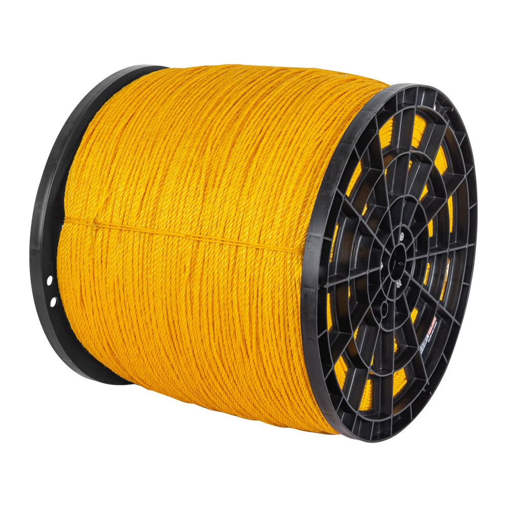 Metro de cuerda amarilla de polipropileno 4mm, carrete 2500m CUE-04M
