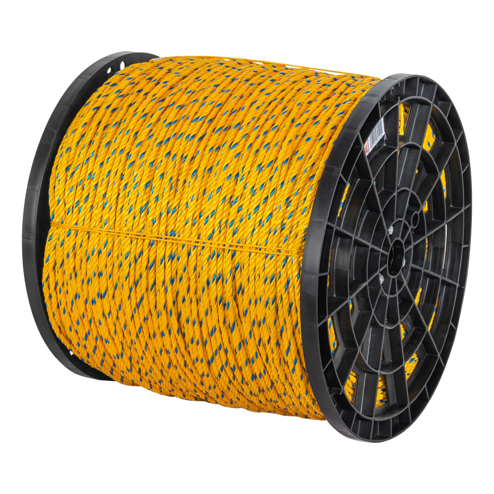 Metro de cuerda amarilla de polipropileno 6mm, carrete 960m CUE-06M