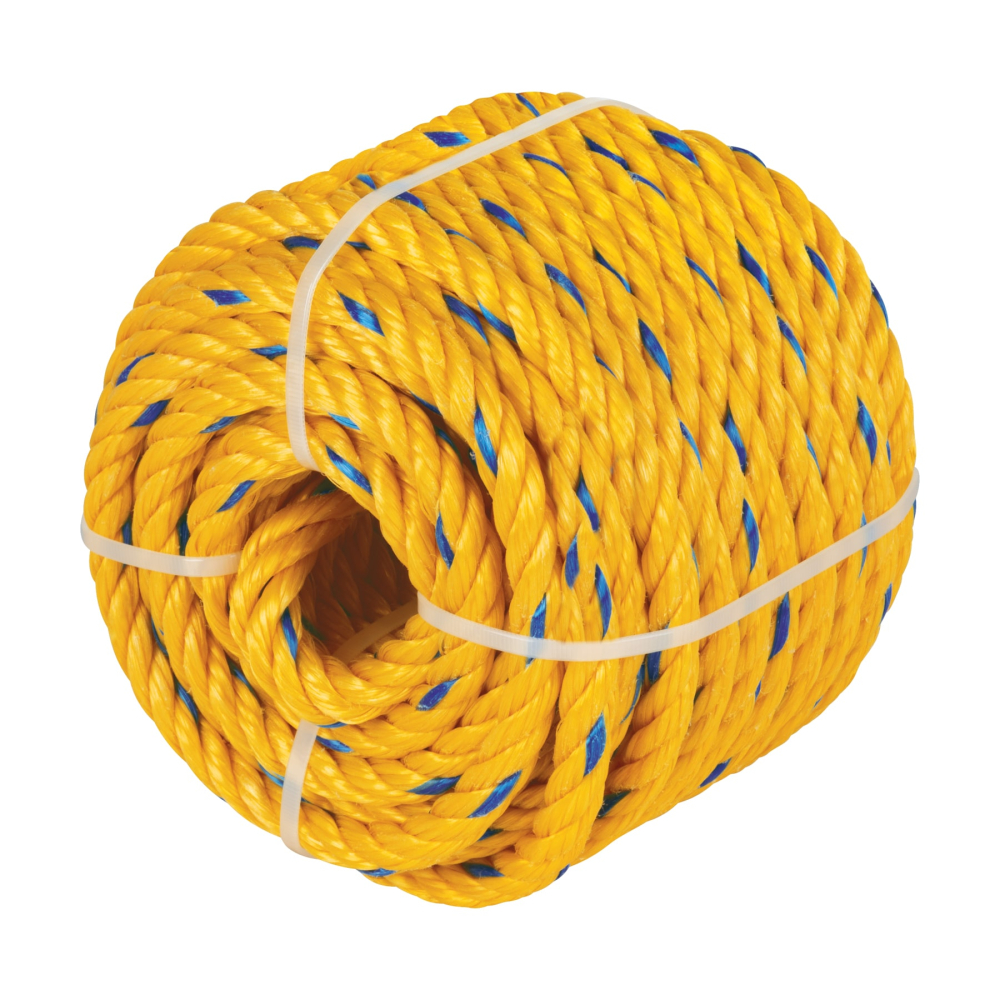 Kilo de cuerda amarilla de polipropileno 11 mm, rollo 1kg CUE-111K