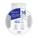Carrete con 12 m cordón dúplex flexible SPT 16 AWG, VOLTECK CDU-16-12