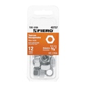Blíster con 12 tuercas 3/8' hex de acero galvanizado, FIERO TUE-3/8A