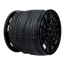 Kilo de cuerda negra de polipropileno 8 mm, carrete 20kg CUE-08NK