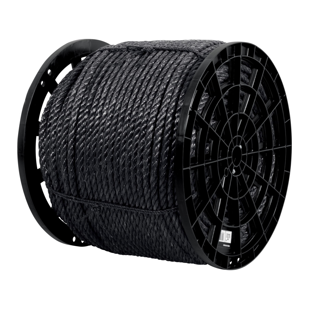 Kilo de cuerda negra de polipropileno 16 mm, carrete 30kg CUE-16NK