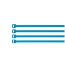 Bolsa con 100 cinchos plásticos 18 lb, 100 x 2.5 mm, azul CIN-1810Z