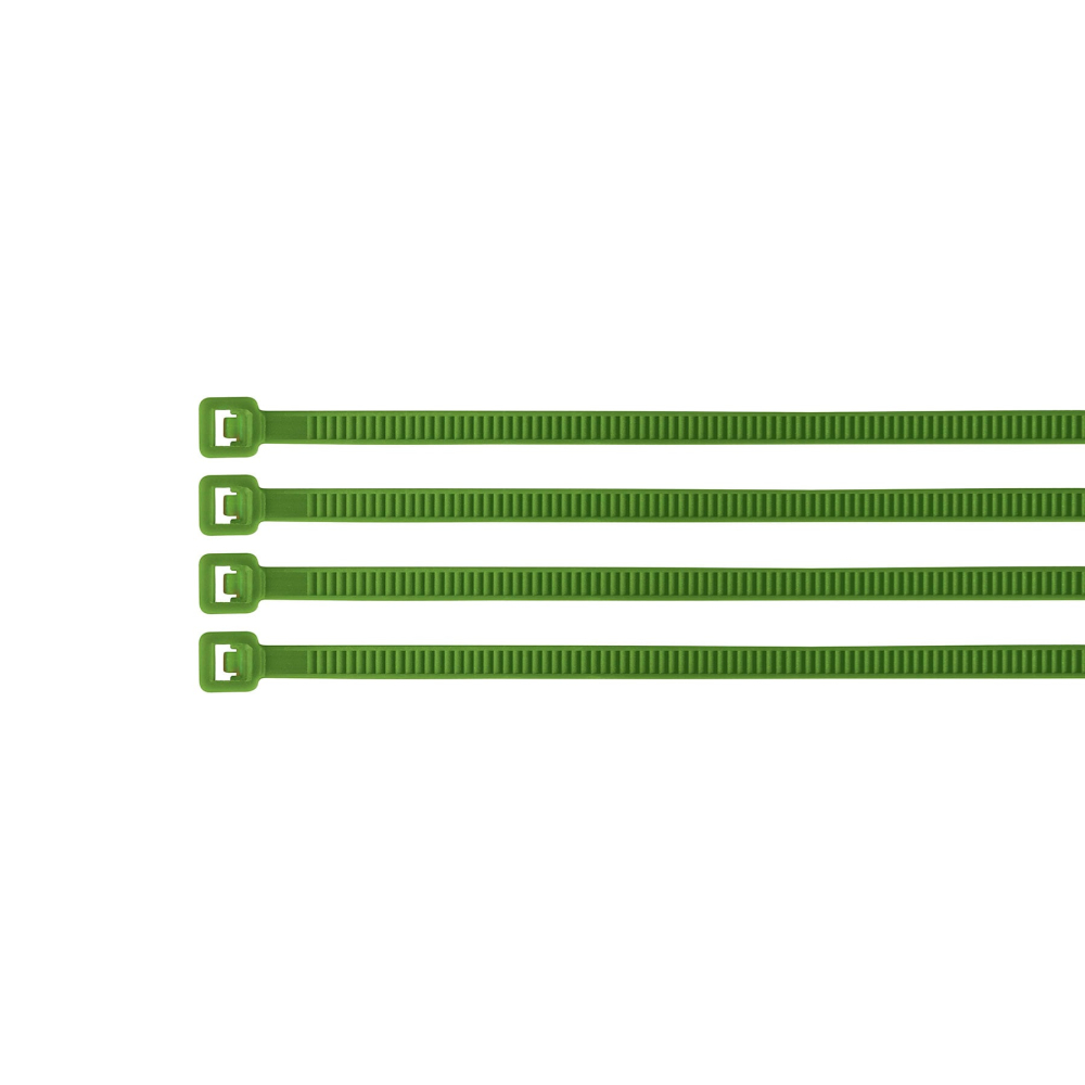 Bolsa con 100 cinchos plásticos 18 lb, 100 x 2.5 mm, verdes CIN-1810V