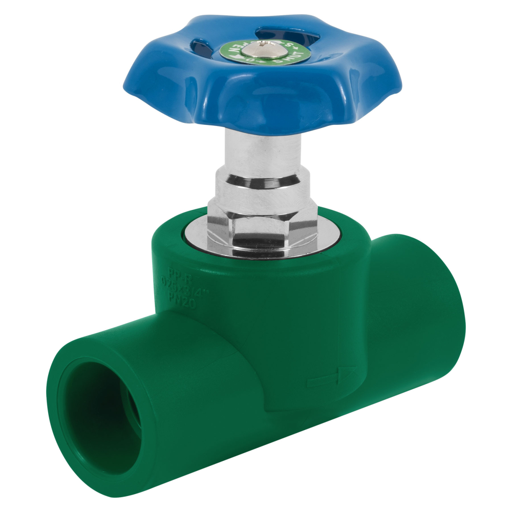 Válvula de globo PPR, 3/4' (25mm), FOSET CV-GL-3/4