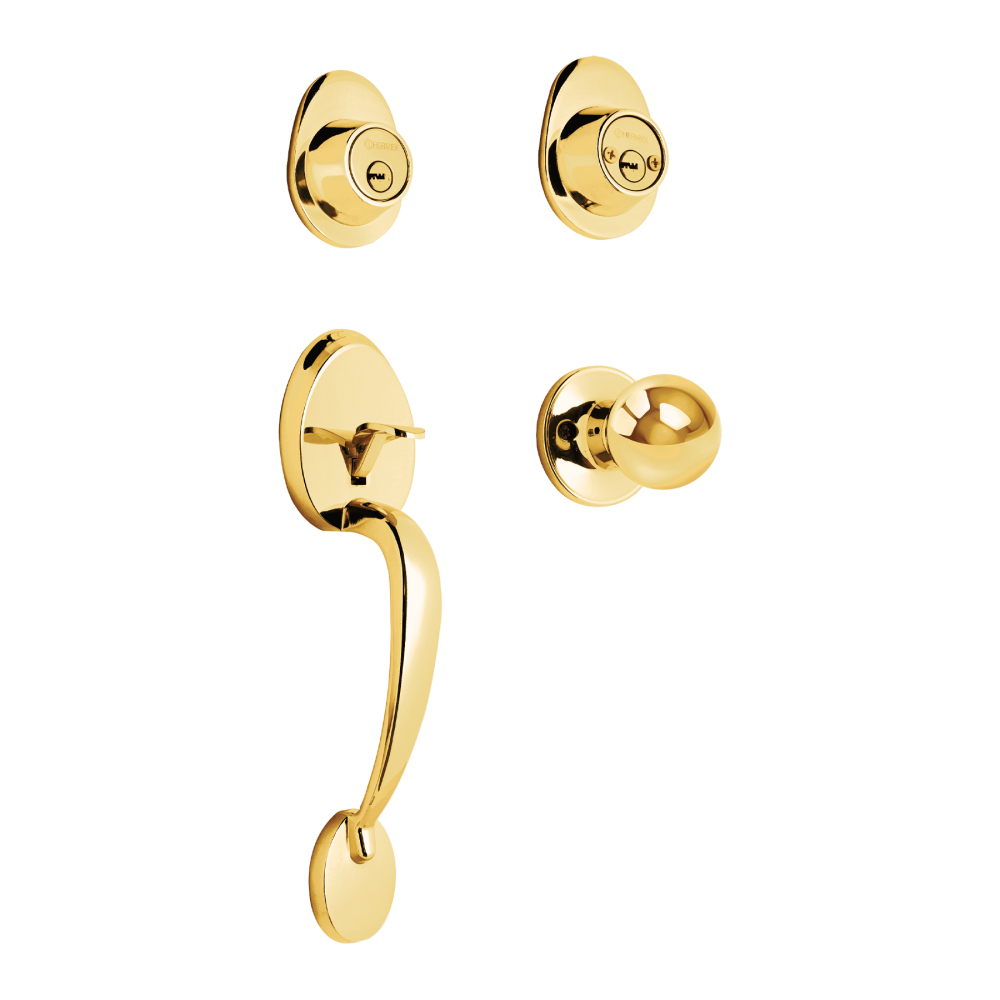 Jaladera/perilla, Lugo llave-llave, Latón Brillante,HERMEX CEP-12PJ