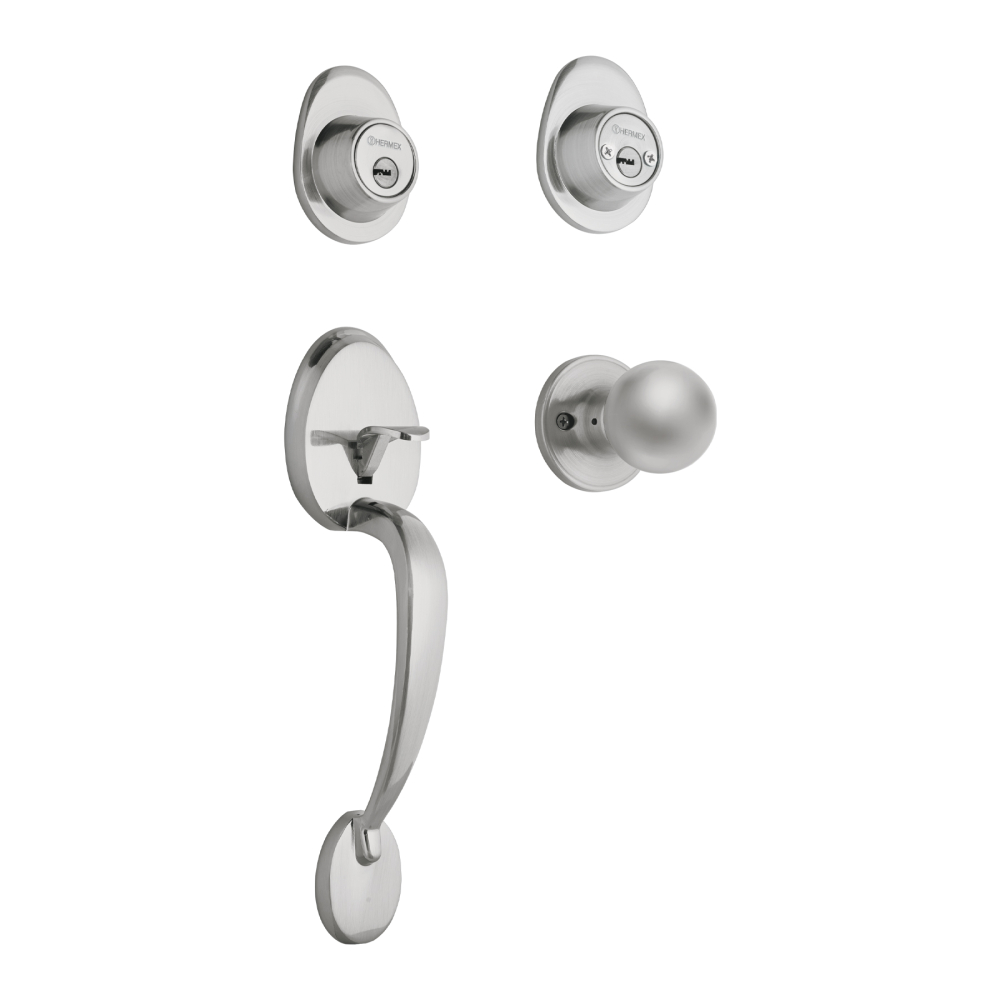 Jaladera/perilla, Lugo llave-llave, Cromo Mate, HERMEX CEP-32PJ