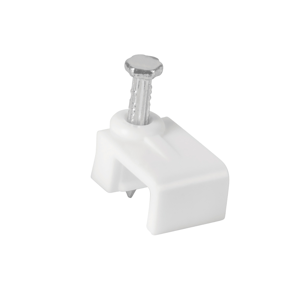 Bolsa con 500 grapas blancas de 8.5 mm para cable plano GPL-8BG