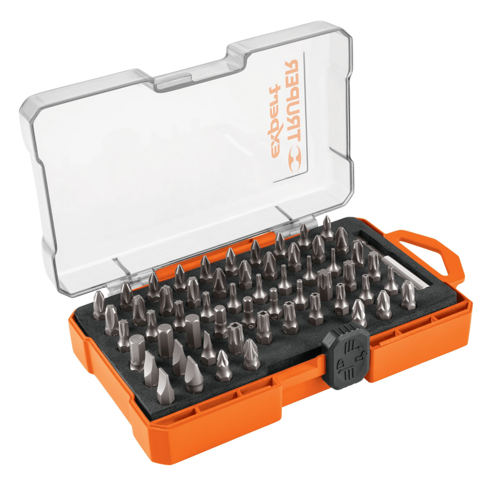 Juego de 58 puntas mixtas largo 1' estuche plástico, Expert PUN-58X