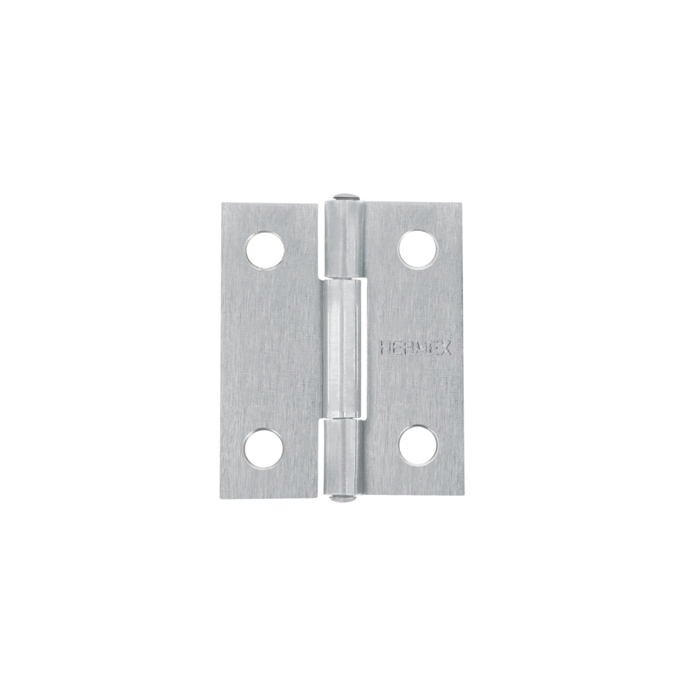 Bisagra rectangular 1-1/2 x 1-3/16', acero natural, HERMEX BR-150