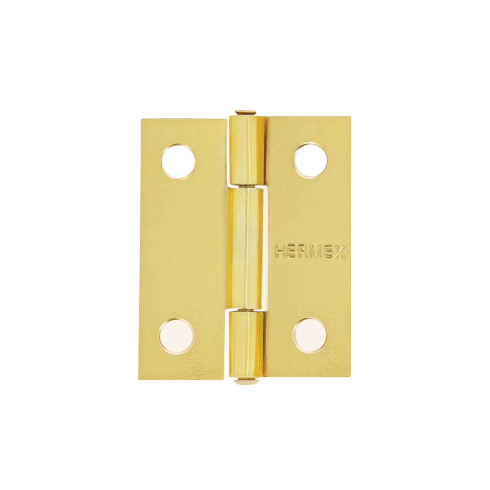 Bisagra rectangular 1-1/2' acero latonado, HERMEX BR-151
