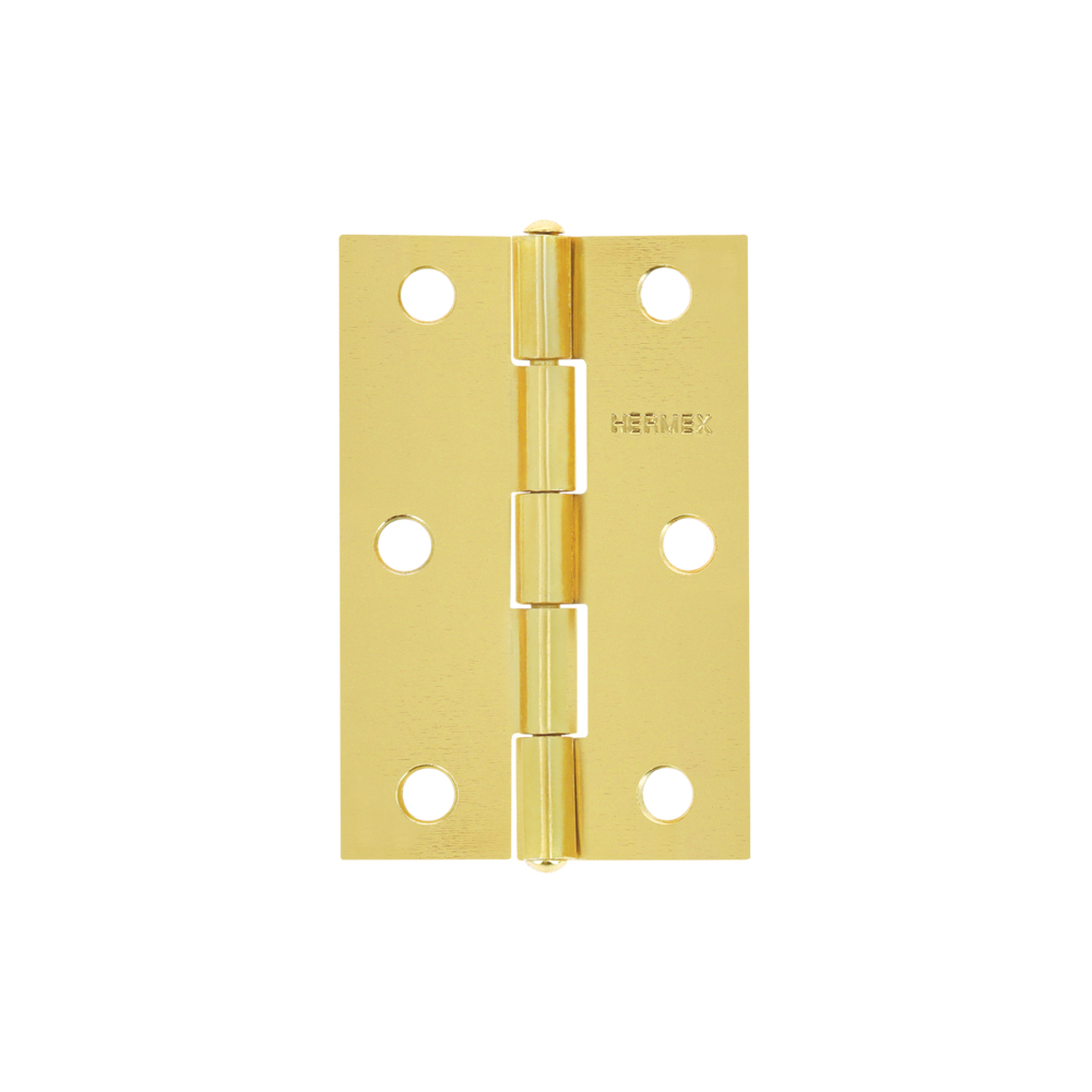 Bisagra rectangular 2-1/2 x 1-5/8', acero latonado, HERMEX BR-251