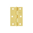 Bisagra rectangular 2-1/2' acero latonado, HERMEX BR-251