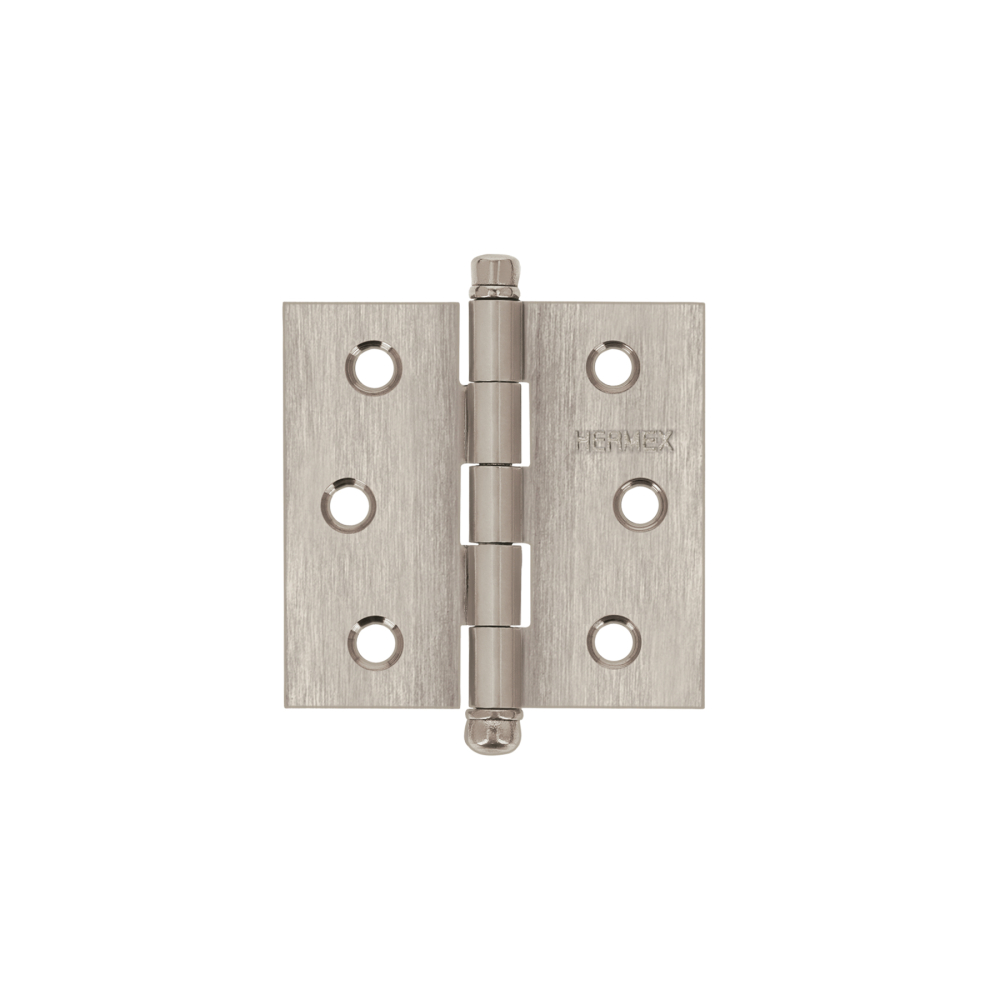 Bisagra cuadrada 2-1/2', acero inox, cabeza redonda, HERMEX BC-254R