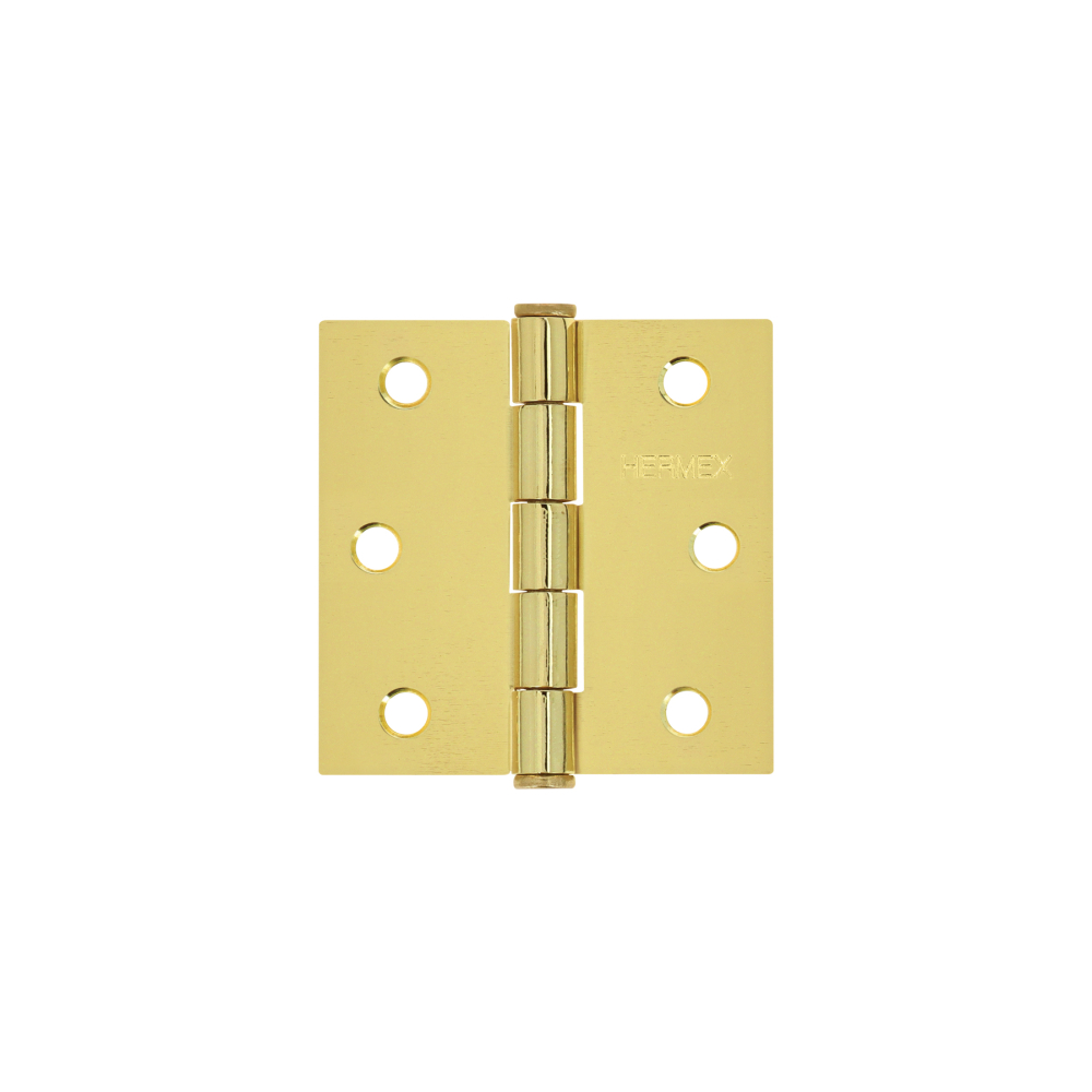 Bisagra cuadrada 2-1/2', latonado, cabeza plana, HERMEX BC-251P