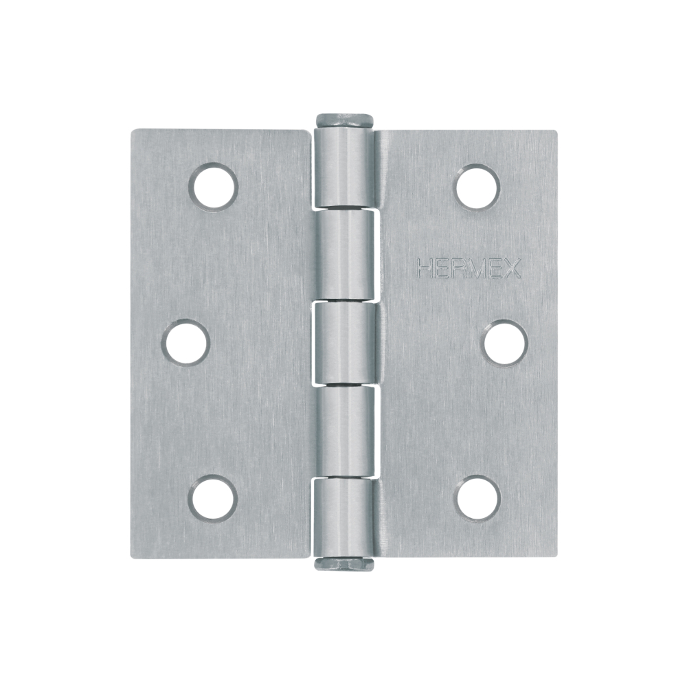 Bisagra cuadrada 2-1/2', satinado, cabeza plana, HERMEX BC-253P