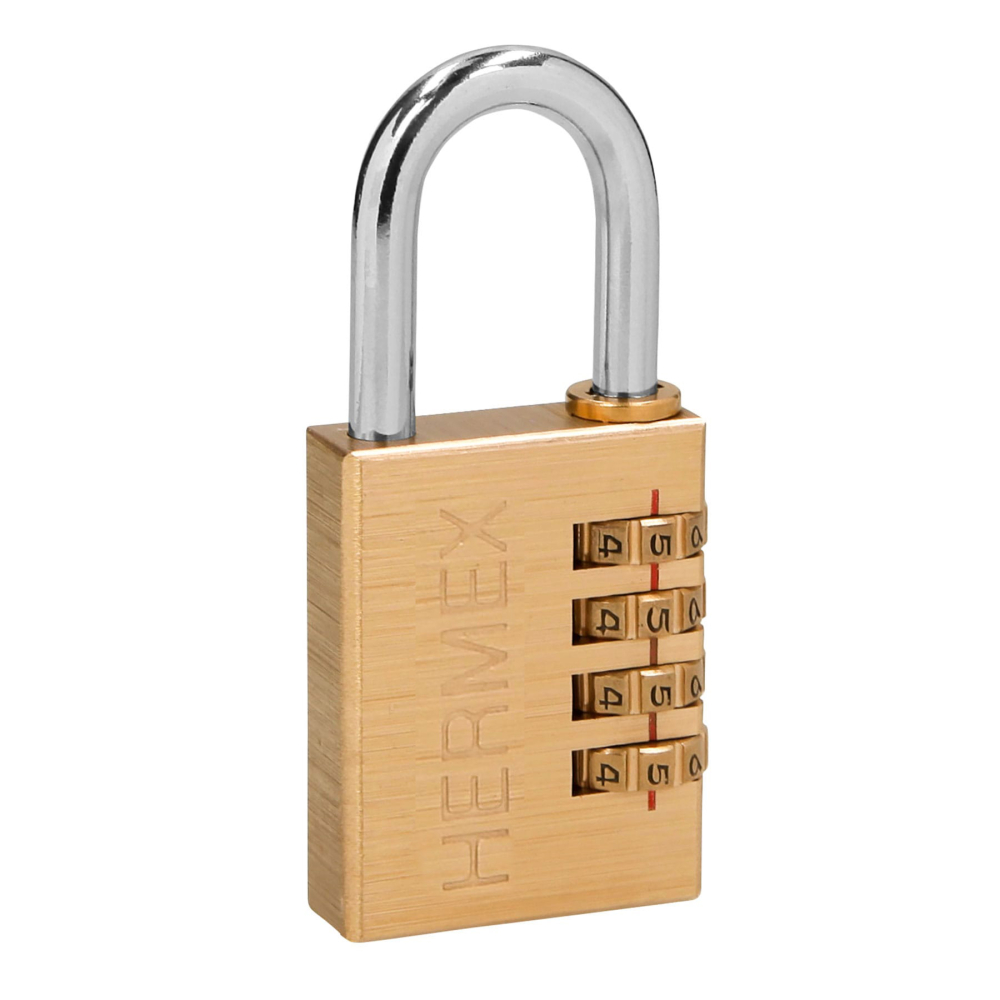 Candado de combinación 40 mm cuerpo de latón en blíster CL-40C
