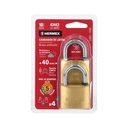 Blíster con 2 candados de latón de 40mm con gancho corto CL-40X2