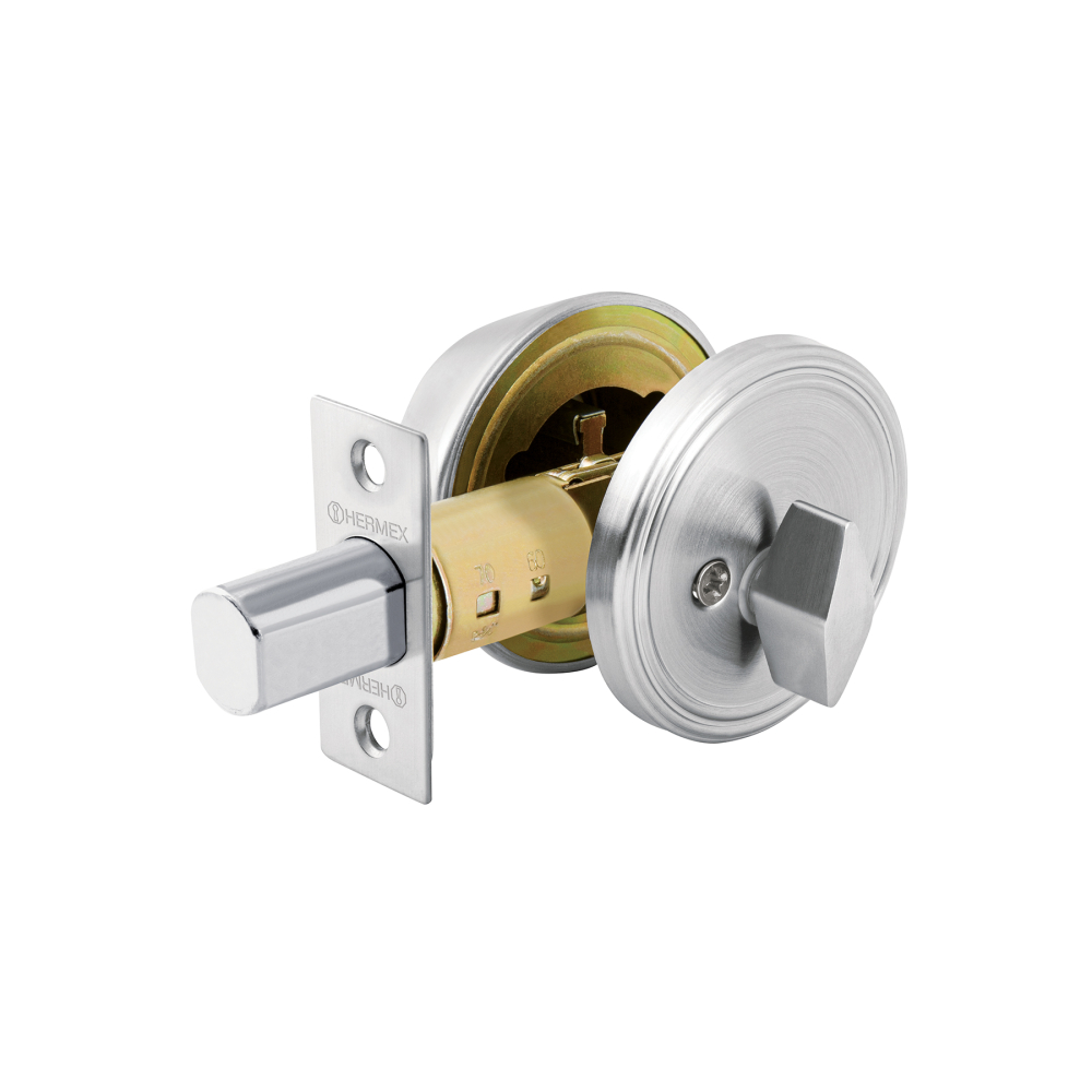 Cerrojo llave-mariposa cromo mate, llave puntos, HERMEX CERO-31