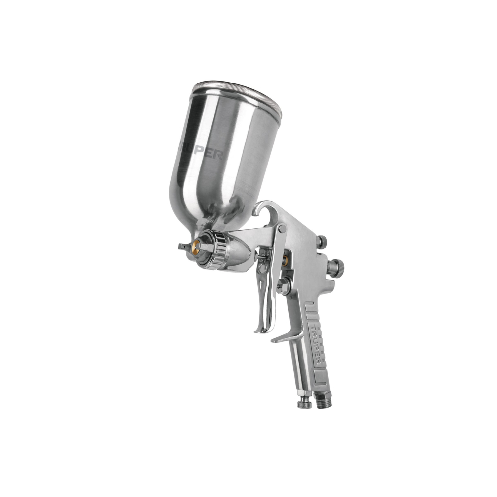 Pistola para pintar LVMP vaso aluminio, 1 mm, TRUPER PIPI-411