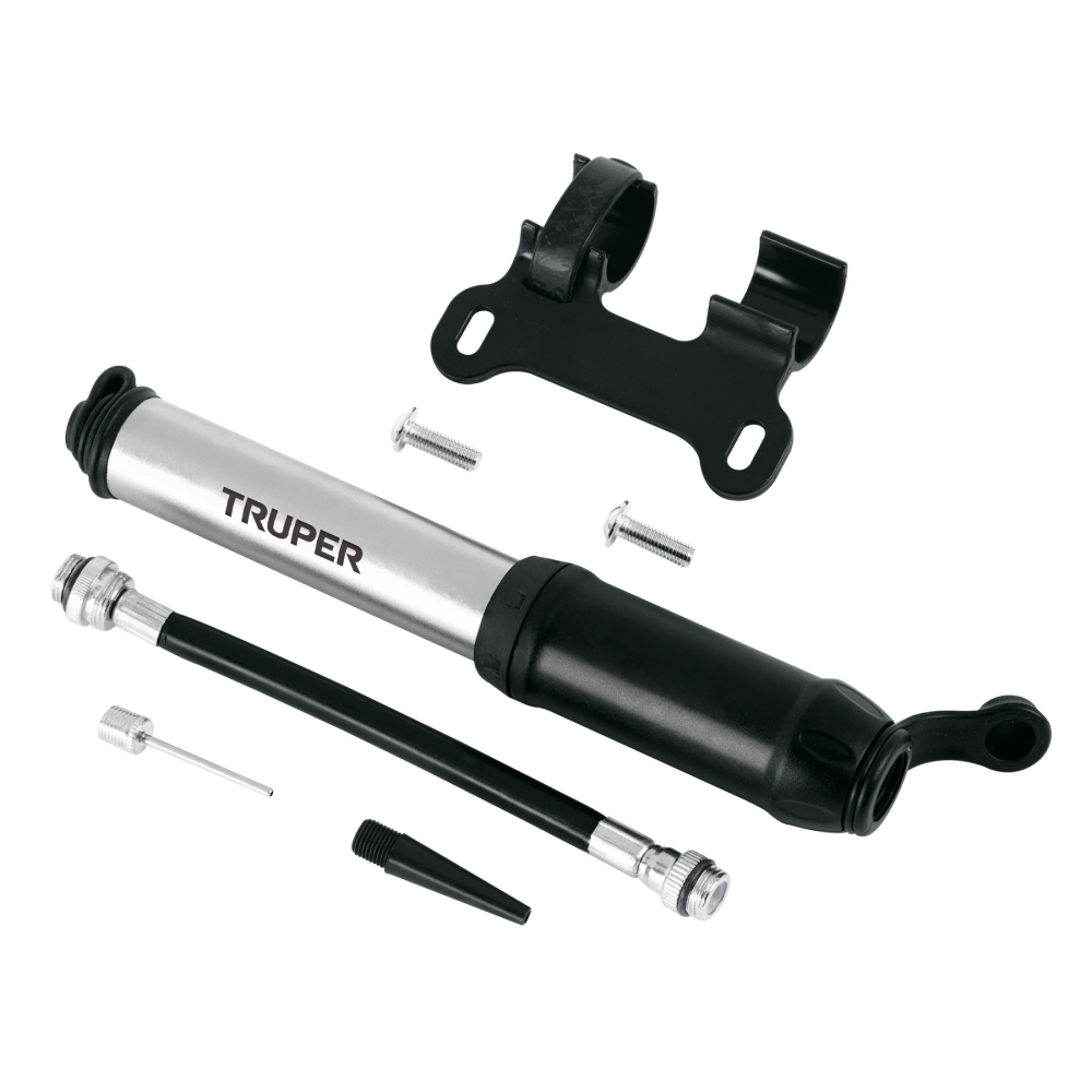 Mini bomba manual para bicicleta, abatible, 75 PSI, TRUPER BOM-MI-X
