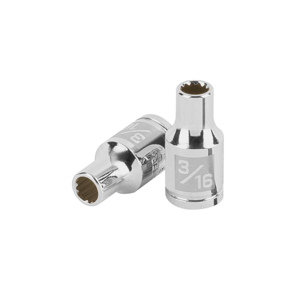 Dado de 3/16', 12 puntas, cuadro 1/4', TRUPER D-1406-B