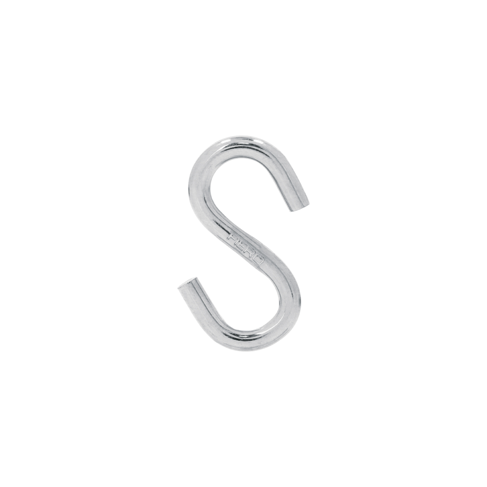Gancho 'S' de 3/16' de acero para cable, FIERO GANS-3/16