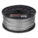Metro de cable rígido 3/16' de acero 7x7 hilos, 75 m, FIERO CAB-3/16R