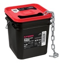 Metro de cadena pulida de 1/4', 35 m en cubeta, FIERO CAPU-1/4