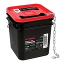 Metro de cadena galvanizada de 1/8', 75 m en cubeta, FIERO CAGA-1/8