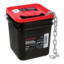 Metro de cadena galvanizada de 1/4', 35 m en cubeta, FIERO CAGA-1/4