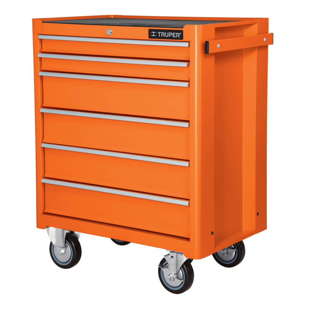 Gabinete metálico móvil, 6 cajones, capacidad 130 kg, TRUPER GAMO-6130